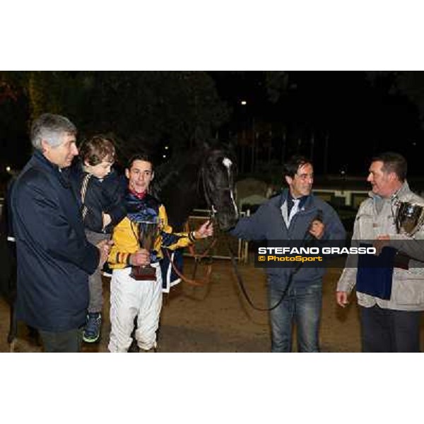 The prize giving of the Premio Criterium Partenopeo won by Djordje Perovic on Salford Secret Napoli,Agnano 29 dicembre 2013 ph.Stefano Grasso/Ippodromi Partenopei srl