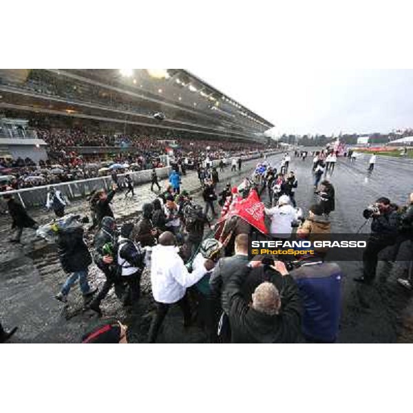 PARIS - Vincennes racecourse - Orjan Kihlstrom and Maharajah win the 93° Grand Prix d\'Amerique ph.Stefano Grasso