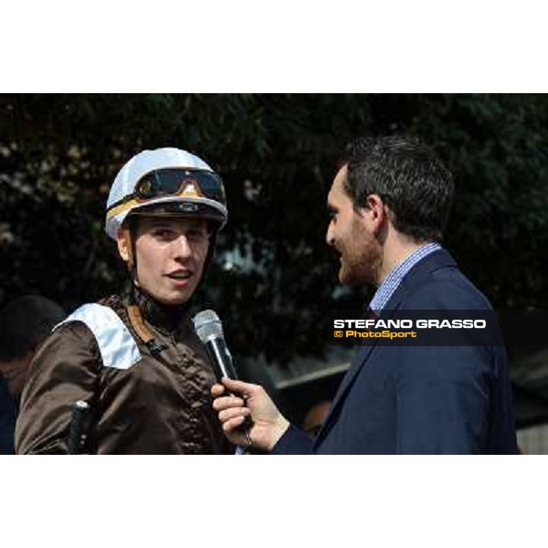 Cristian Demuro interviewed by Gabriele Candi Roma, Capannelle racecourse,6th april 2014 ph.Daniele Incollu/Grasso