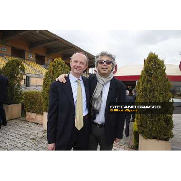 The press conference for the opening of the new trot racetrack - Elio Pautasso and Marco Rondoni Rome, Capannelle racecourse 9th april 2014 ph.Stefano Grasso