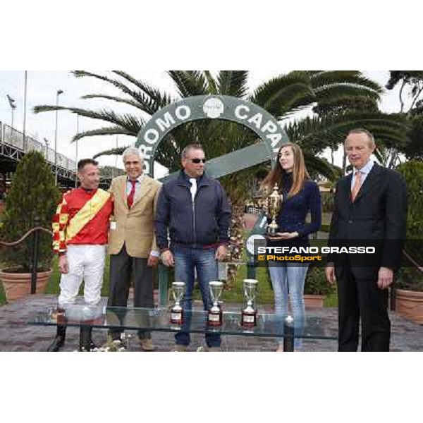 The prize giving ceremony of the Premio Carlo Chiesa Rome, Capannelle racecourse 13th april 2014 ph.Stefano Grasso