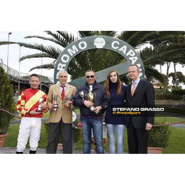 The prize giving ceremony of the Premio Carlo Chiesa Rome, Capannelle racecourse 13th april 2014 ph.Stefano Grasso