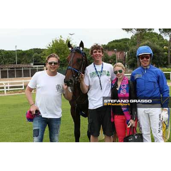 The winning connection of the Gran Premio Tino Triossi Rome - Capannelle trot racecourse,29th june 2014 ph.Stefano Grasso/HippoGroup Roma Capannelle