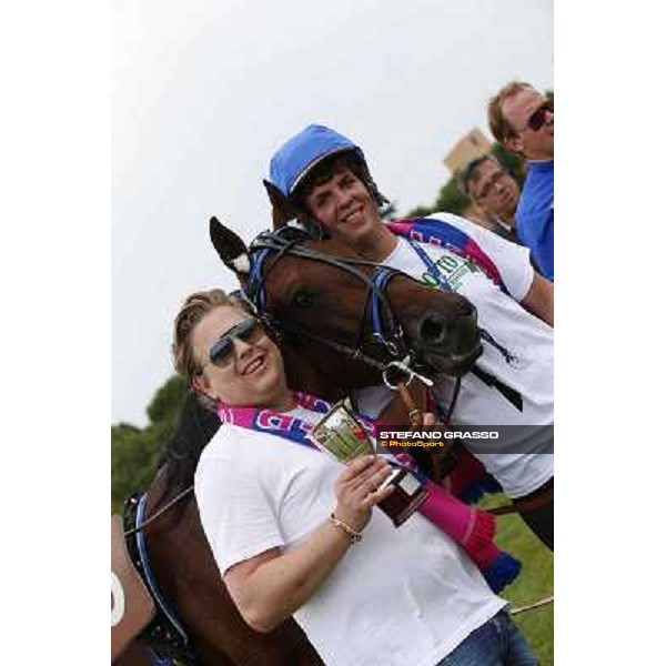 The winning connection of the Gran Premio Tino Triossi Rome - Capannelle trot racecourse,29th june 2014 ph.Stefano Grasso/HippoGroup Roma Capannelle