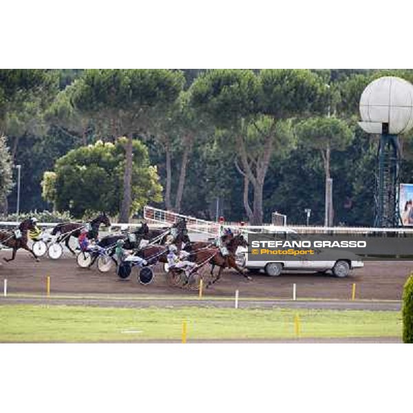 The start of the Gram Premio Antonio Carena Rome - Capannelle trot racecourse,29th june 2014 ph.Stefano Grasso/HippoGroup Roma Capannelle