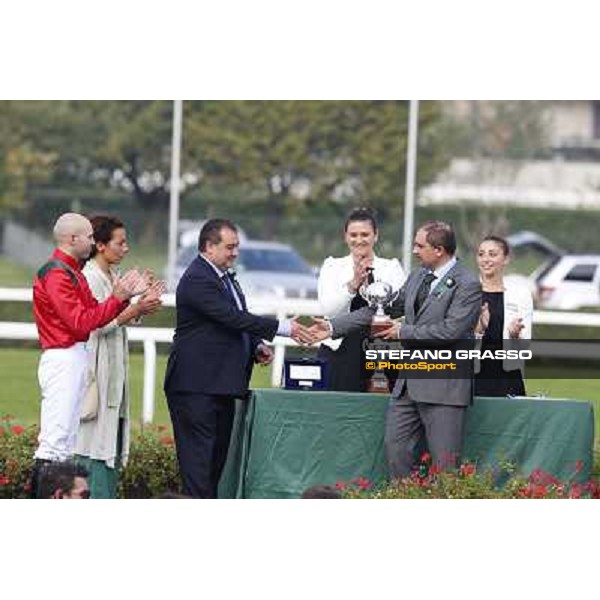 Prize giving ceremony of the Premio Criterium Nazionale Milano-San Siro Racecourse,28th sept.2014 ph.Stefano Grasso/Trenno srl