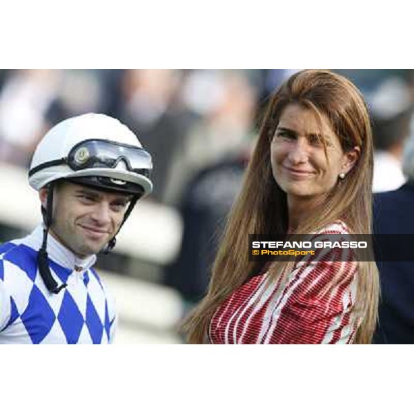 Umberto Rispoli and Cristiana Brivio Sforza - Premio Marchese Ippolito Fassati Milano-San Siro Racecourse,28th sept.2014 ph.Stefano Grasso/Trenno srl