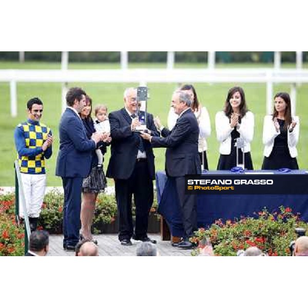The prize giving ceremony of the Gran Criterium. Milan, San Siro racecourse,12 ottobre 2014 photo Stefano Grasso/Trenno srl