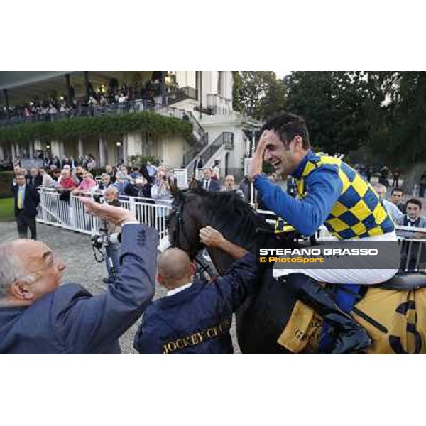 Gran Premio del Jockey Club Fabio Branca on Dylan Mouth and Felice Villa Milano,San Siro racecourse 19 otct.2014 photo Stefano Grasso/Trenno srl