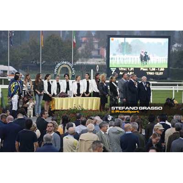 Gran Premio del Jockey Club - The prize giving ceremony Milano,San Siro racecourse 19 otct.2014 photo Stefano Grasso/Trenno srl