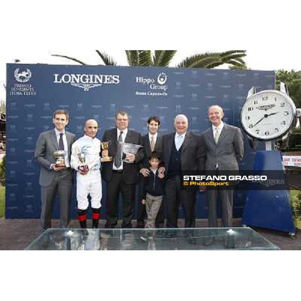 The prize giving ceremony of the Premio Guido Berardelli Roma.Capannelle racecourse 26th october 2014 ph.Stefano Grasso