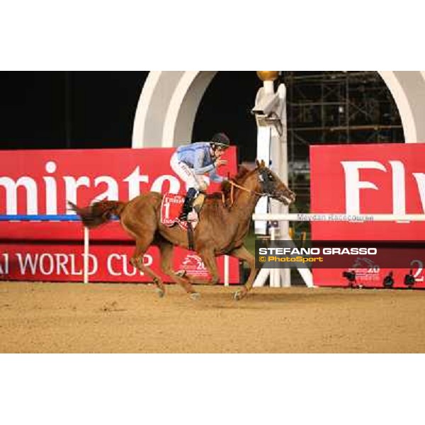 William Buick on Prince Bishop wins the Dubai World Cup Dubai,Meydan racecourse 28th march 2015 ph.Domenico Savi/Grasso