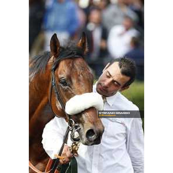Hero Look and his groom after winning the Premio Parioli Sisal Matchpoint Roma,Capannelle racecourse 26th april 2015 ph.Stefano Grasso