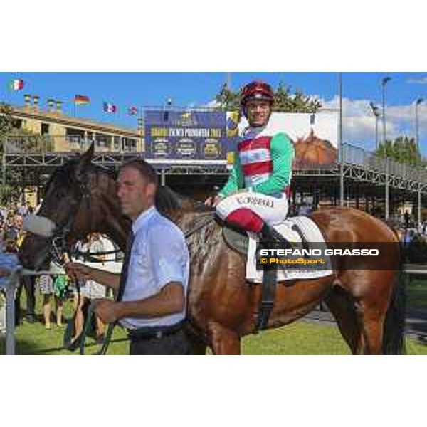 Umberto Rispoli on Cleo Fan wins the Premio Presidente della Repubblica GBI Racing Rome Capannelle Racecourse, 10 may 2015 ph. Domenico Savi/Hippogroup Roma Capannelle