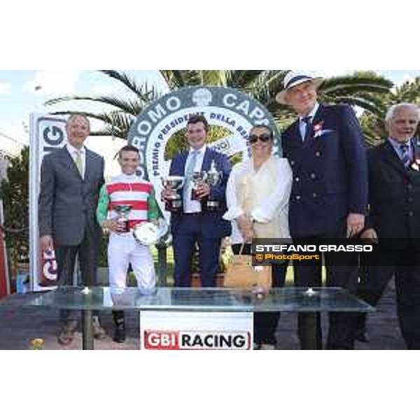 The Prize giving ceremony of the Premio Presidente della Repubblica GBI Racing Rome Capannelle Racecourse, 10 may 2015 ph. Domenico Savi/Hippogroup Roma Capannelle