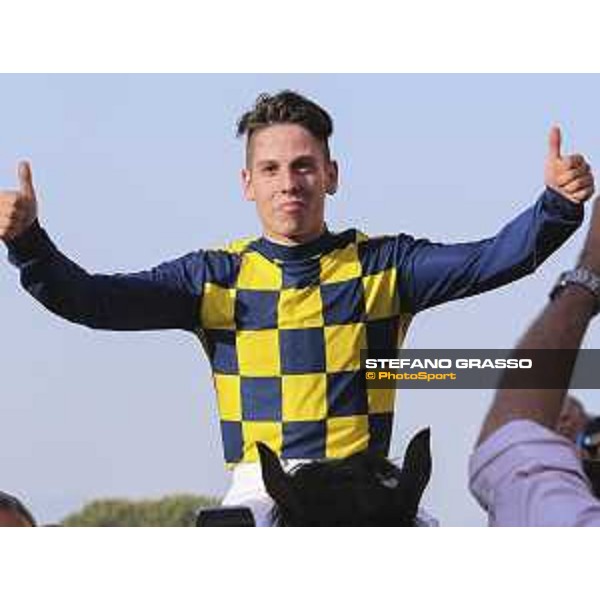 Cristian Demuro on Goldstream wins the 132° Derby Italiano 10 e Lotto Roma,Capannelle racecourse 17th may 2015 ph.Domenico Savi/Hippogroup Roma Capannelle